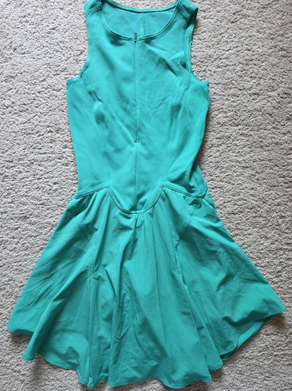Lululemon Everlux Short-Lined Tennis Tank Top Dress 6" Maldives Green Size 0